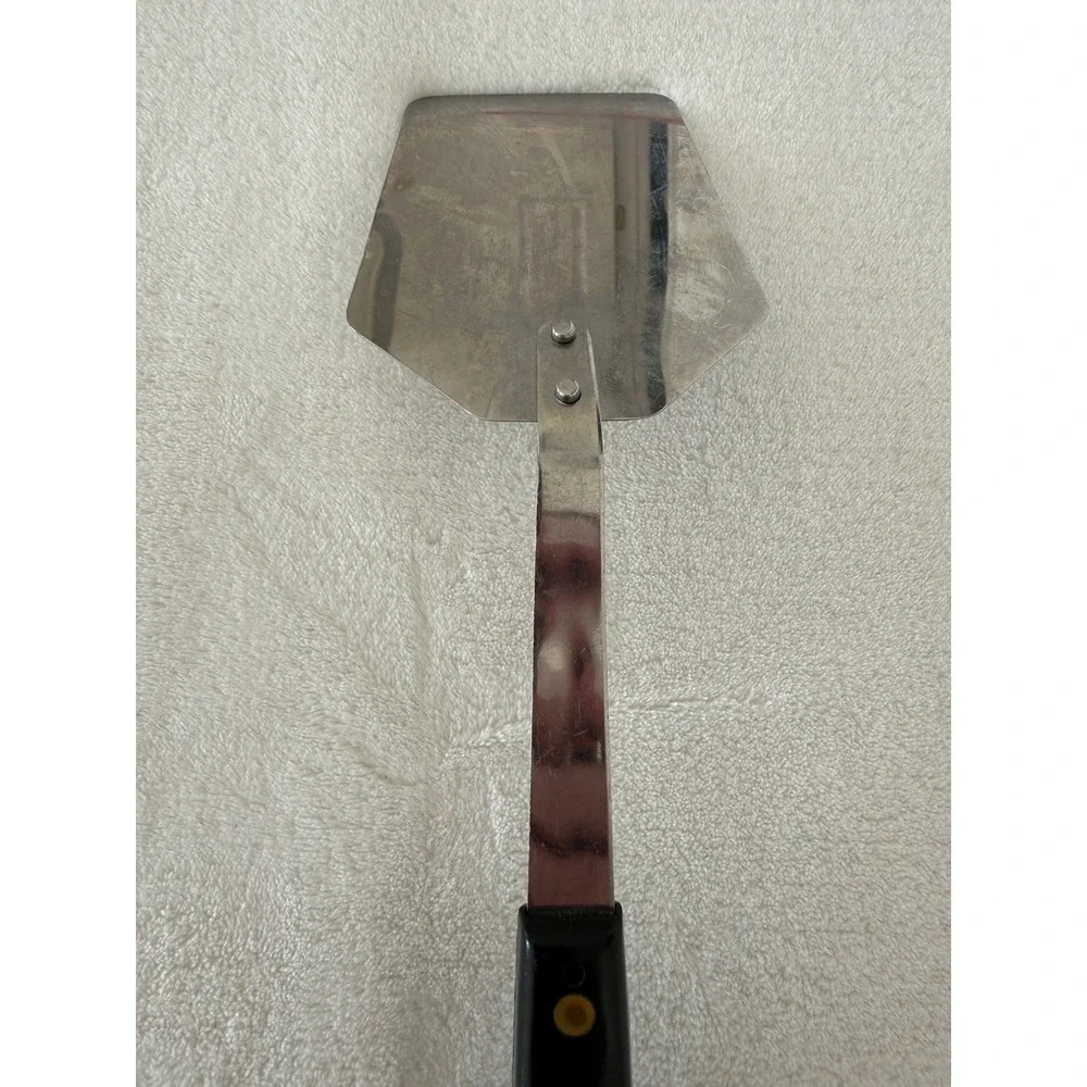 Vintage Cooking Spatula Turner Stainless Made in USA Faux Wood Handle‎